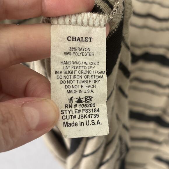 Chalet Dress XS Tan Asymmetric Flowy Layered Textured Artsy Lagenlook Modest USA - Picture 9 of 10